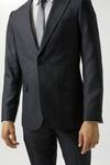 Burton Slim Fit Grey Semi Plain Suit Jacket thumbnail 4