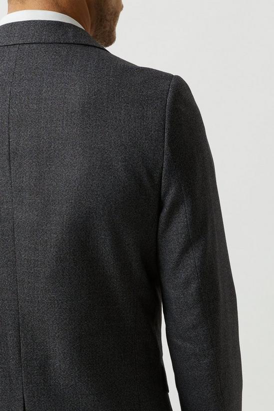 Burton Slim Fit Grey Semi Plain Suit Jacket 5