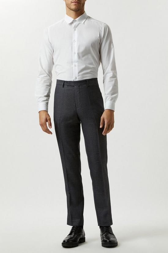 Burton Slim Fit Grey Semi Plain Suit Trousers 2