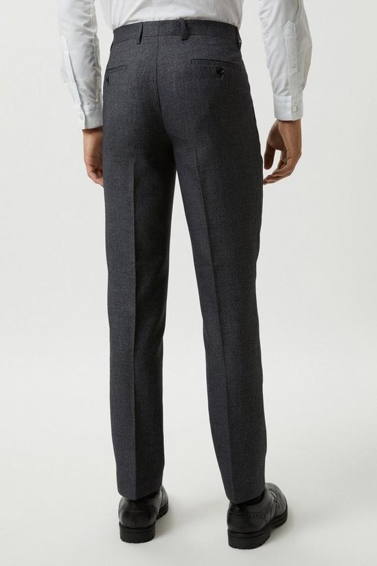Burton Slim Fit Grey Semi Plain Suit Trousers 3