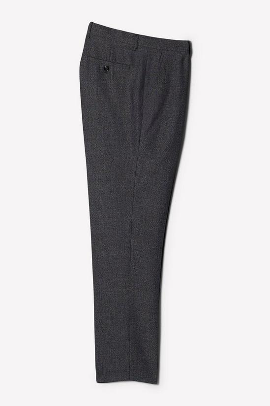 Burton Slim Fit Grey Semi Plain Suit Trousers 5