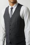 Burton Slim Fit Grey Semi Plain Suit Waistcoat thumbnail 4