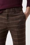 Burton Slim Fit Brown Check Suit Trousers thumbnail 4