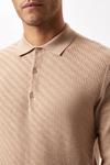 Burton Super Soft Stone Textured Knitted Polo Shirt thumbnail 4