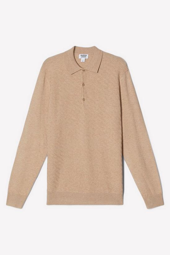 Burton Super Soft Stone Textured Knitted Polo Shirt 5