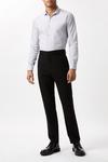 Burton Grey Tailored Fit Long Sleeve Easy Iron Shirt thumbnail 2