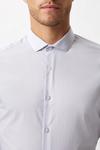 Burton Grey Tailored Fit Long Sleeve Easy Iron Shirt thumbnail 4