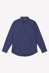 Burton Navy Tailored Fit Long Sleeve Easy Iron Shirt thumbnail 5