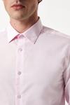 Burton Pink Tailored Fit Long Sleeve Easy Iron Shirt thumbnail 4