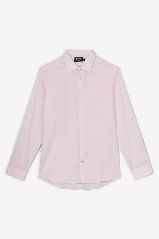 Burton Pink Tailored Fit Long Sleeve Easy Iron Shirt 5