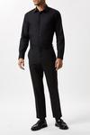 Burton Black Tailored Fit Long Sleeve Easy Iron Shirt thumbnail 2
