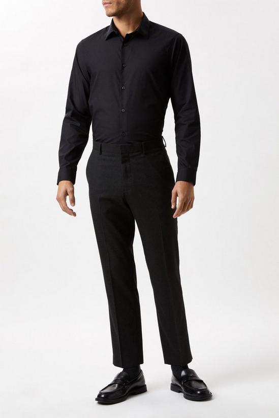 Burton Black Tailored Fit Long Sleeve Easy Iron Shirt 2