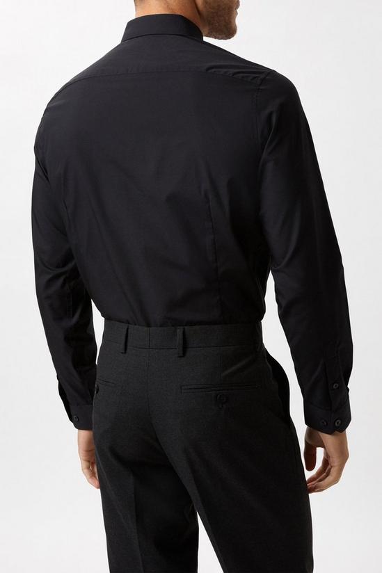 Burton Black Tailored Fit Long Sleeve Easy Iron Shirt 3