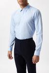 Burton Blue Tailored Fit Long Sleeve Easy Iron Shirt thumbnail 1