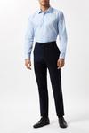 Burton Blue Tailored Fit Long Sleeve Easy Iron Shirt thumbnail 2