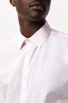 Burton Pink Slim Fit Long Sleeve Easy Iron Shirt thumbnail 4