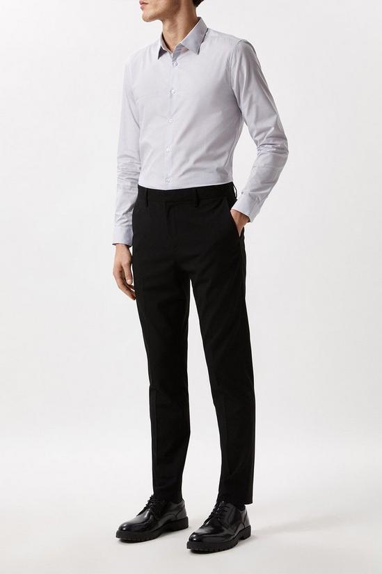 Burton Grey Slim Fit Long Sleeve Essential Shirt 2