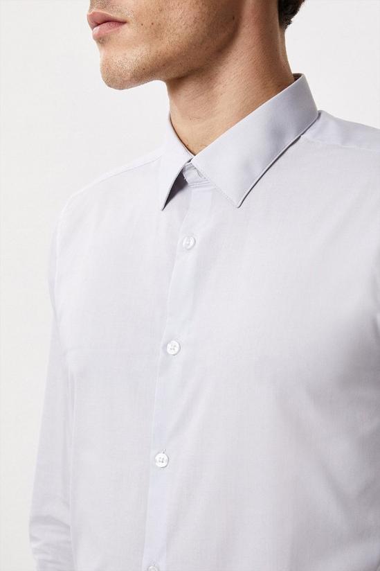 Burton Grey Slim Fit Long Sleeve Essential Shirt 4