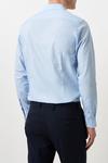 Burton Blue Slim Fit Long Sleeve Easy Iron Shirt thumbnail 3