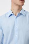 Burton Blue Slim Fit Long Sleeve Easy Iron Shirt thumbnail 4