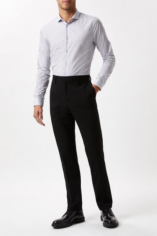 Burton Grey Skinny Fit Long Sleeve Essential Shirt 2