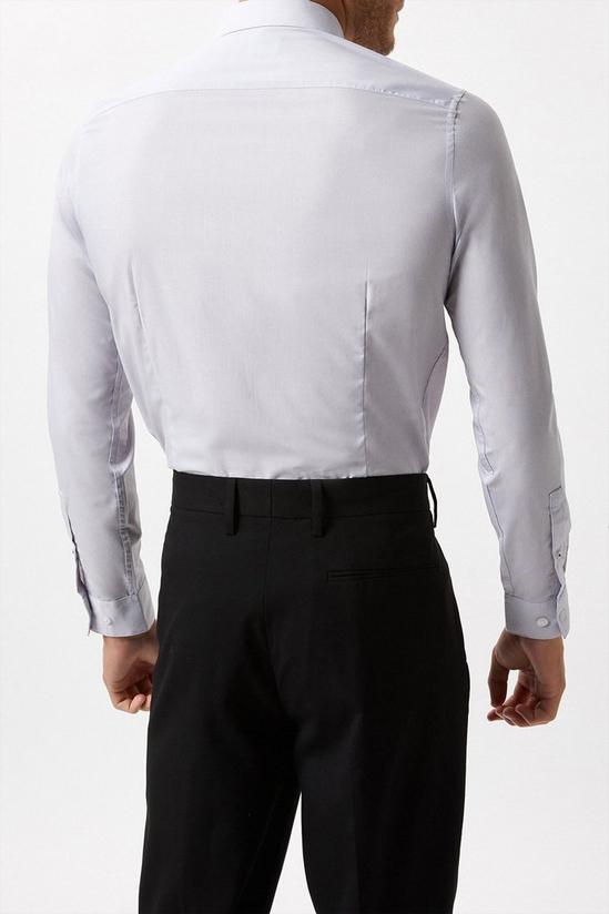 Burton Grey Skinny Fit Long Sleeve Essential Shirt 3