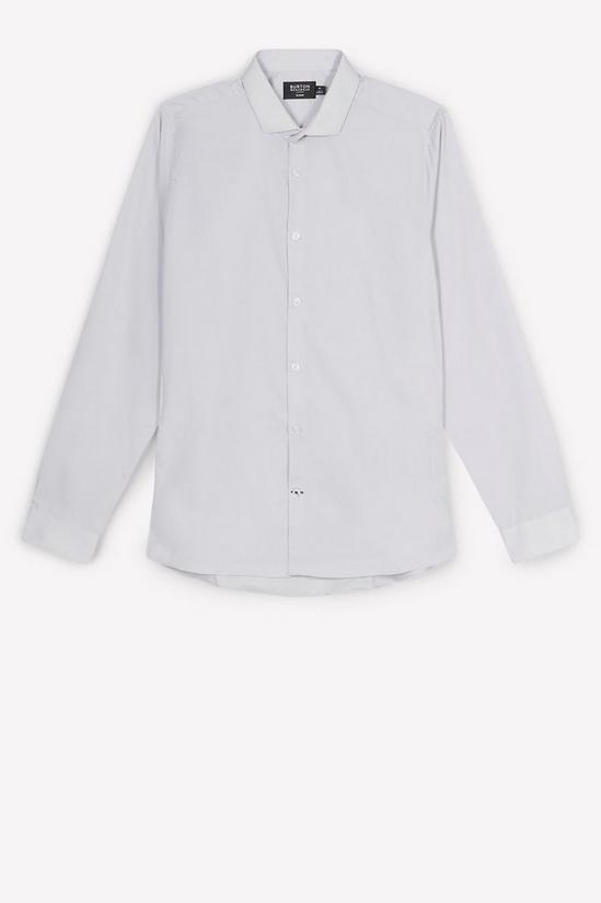 Burton Grey Skinny Fit Long Sleeve Essential Shirt 5