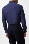 Burton Navy Skinny Fit Long Sleeve Easy Iron Shirt thumbnail 3