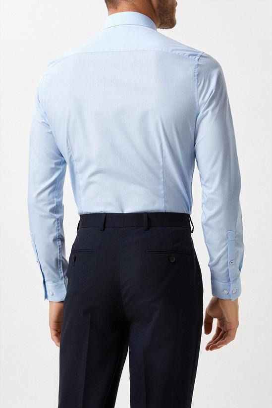 Burton Blue Skinny Fit Long Sleeve Essential Shirt 3