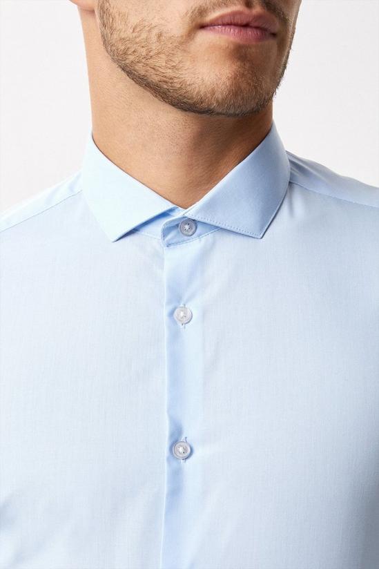 Burton Blue Skinny Fit Long Sleeve Essential Shirt 4
