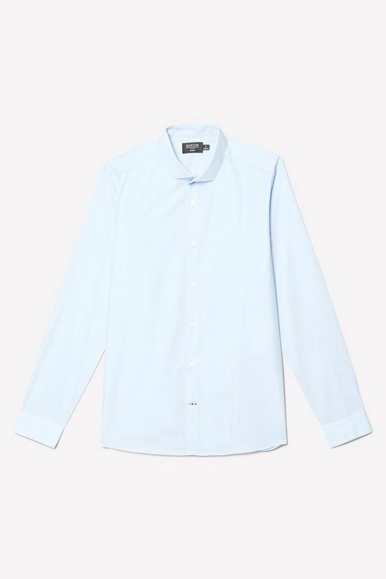 Burton Blue Skinny Fit Long Sleeve Essential Shirt 5