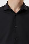 Burton Black Skinny Fit Long Sleeve Easy Iron Shirt thumbnail 4