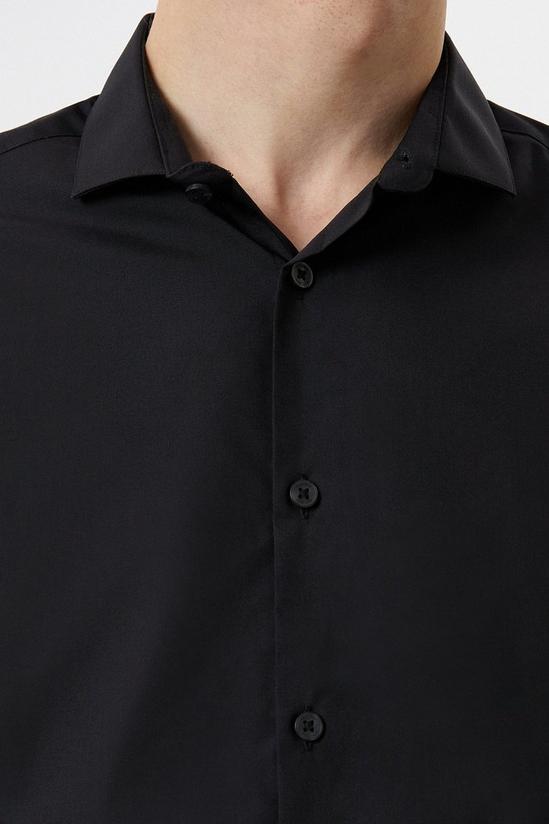 Burton Black Skinny Fit Long Sleeve Easy Iron Shirt 4