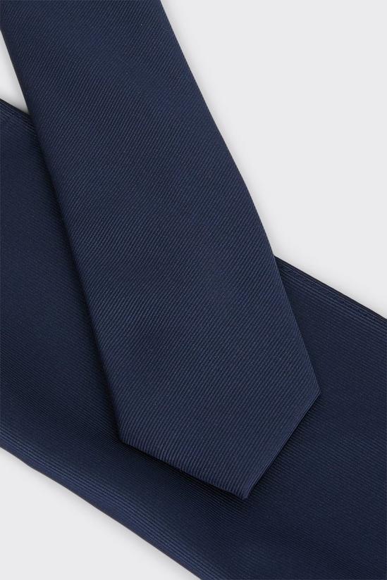 Burton Longer Length Slim Navy Tie And Pocket Square Set 4