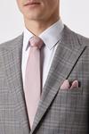 Burton Longer Length Slim Rose Pink Tie And Pocket Square Set thumbnail 1