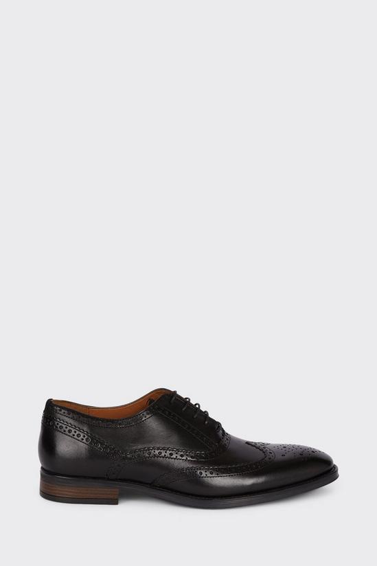 Burton Leather Smart Black Oxford Brogue Shoes 1