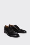 Burton Leather Smart Black Oxford Brogue Shoes thumbnail 2