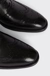 Burton Leather Smart Black Oxford Brogue Shoes thumbnail 4