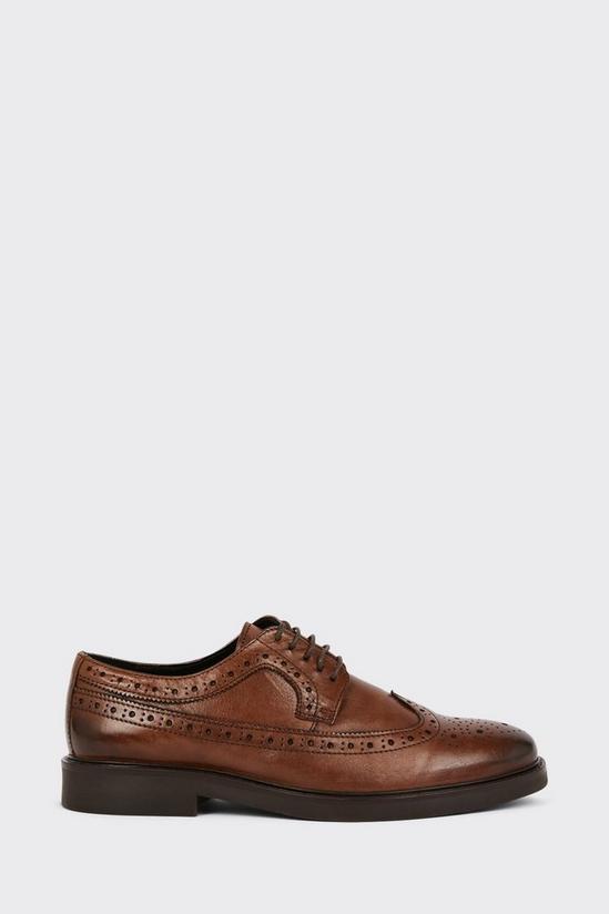 Burton Brown Smart Leather Derby Brogue Shoes 1
