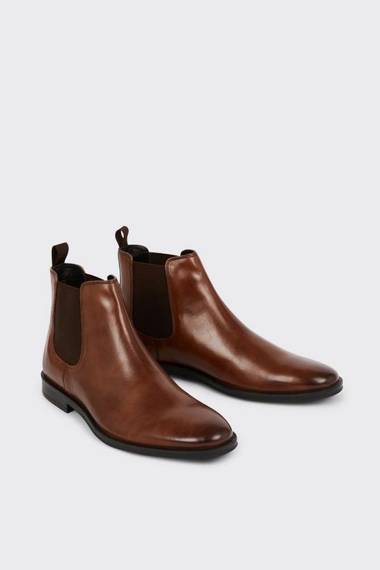 Burton Leather Smart Tan Chelsea Boots 2