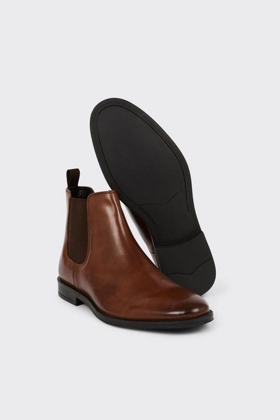 Burton Leather Smart Tan Chelsea Boots 3