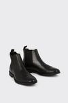 Burton Leather Smart Black Chelsea Boots thumbnail 2