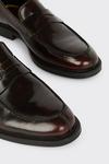 Burton Burgundy Smart Leather Slip On Loafers thumbnail 3