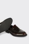 Burton Burgundy Smart Leather Slip On Loafers thumbnail 4