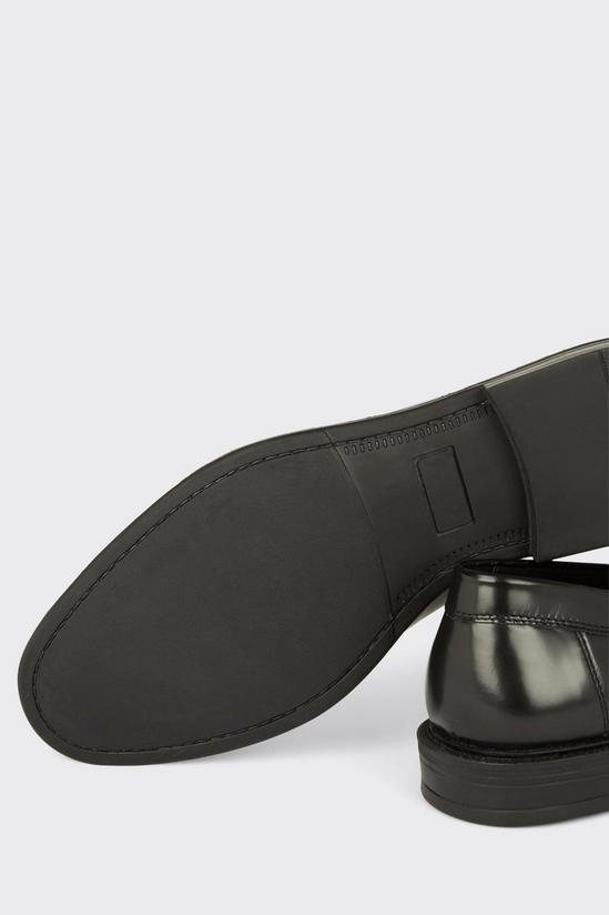 Burton Black Smart Leather Slip On Loafers 4