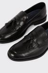 Burton Black Smart Leather Tassel Slip On Loafers thumbnail 4