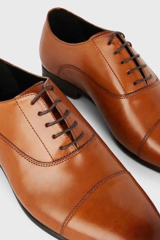 Burton Tan Smart Leather Oxford Toe Cap Shoes 3