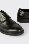 Burton Black Leather Smart Derby Brogue Shoes thumbnail 3