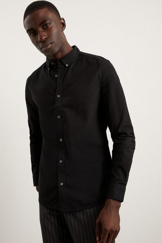 Burton Black Long Sleeve Oxford Shirt 1