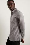 Burton Regular Fit Grey Long Sleeve Oxford Shirt thumbnail 1